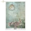 retro, vintage, zegar, kwiat, nuty, napis, motyl, tło, bukiet, clock, flower, notes, inscription, butterfly, background, Uhr, Blume, Notizen, Aufschrift, Schmetterling, Hintergrund, reloj, flor, notas, inscripción, mariposa, fondo